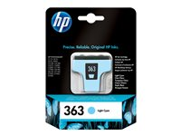 HP 363 - 5.5 ml - ljus cyan - original - bläckpatron - för Photosmart 31XX, 82XX, C5100, C5170, C5175, C5190, C5194, C6100, C6150, C6175, C7100 C8774EE#ABB