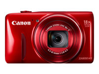 Canon PowerShot SX600 HS - Digitalkamera - kompakt - 16.0 MP - 1 080 p - 18x optisk zoom - Wi-Fi - röd 9342B011