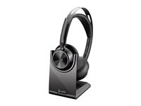 HP Poly Voyager Focus 2-M - Headset - på örat - Bluetooth - trådlös, kabelansluten - aktiv brusradering - USB-C via Bluetooth-adapter - svart - Certifierad för Microsoft-teams 77Y90AA