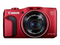 Canon PowerShot SX700 HS - Digitalkamera - kompakt - 16.1 MP - 30x optisk zoom - Wi-Fi, NFC - röd 9339B011