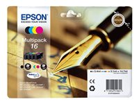 Epson 16 Multipack - 4-pack - svart, gul, cyan, magenta - original - bläckpatron - för WorkForce WF-2010, 2510, 2520, 2530, 2540, 2630, 2650, 2660, 2750, 2760 C13T16264020
