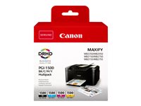 Canon PGI-1500 BK/C/M/Y Multipack - 4-pack - svart, gul, cyan, magenta - original - bläcktank - för MAXIFY MB2050, MB2150, MB2155, MB2350, MB2750, MB2755 9218B005