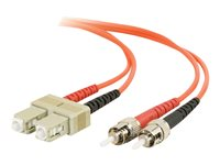 C2G Low-Smoke Zero-Halogen - Patch-kabel - ST-läge (multi-mode) (hane) till SC-läge (multi-mode) (hane) - 10 m - fiberoptisk - 62,5/125 mikron - orange 85228