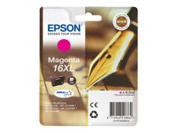 Epson 16XL - 6.5 ml - XL - magenta - original - bläckpatron - för WorkForce WF-2010, 2510, 2520, 2530, 2540, 2630, 2650, 2660, 2750, 2760 C13T16334010