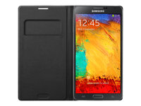 Samsung Flip Wallet EF-WN900B - Vikbart fodral för mobiltelefon - gagatsvart - för Galaxy Note 3 EF-WN900BBEGWW