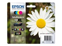 Epson 18XL - 4-pack - XL - svart, gul, cyan, magenta - original - blister - bläckpatron - för Expression Home XP-212, 215, 225, 312, 315, 322, 325, 412, 415, 422, 425 C13T18164012