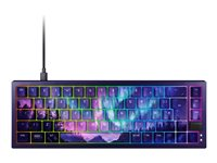 CHERRY XTRFY K5V2 - Tangentbord - 65% - compact - bakgrundsbelyst - USB - QWERTY - Nordisk - tangentbrytare: CHERRY MX Northern Light - blå - med GP6 Northern Light XL mousepad JB-0100PN-0011