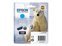 Epson 26XL - 9.7 ml - XL - cyan - original - blister med RF-larm/akustiskt larm - bläckpatron - för Expression Premium XP-510, 520, 600, 605, 610, 615, 620, 625, 700, 710, 720, 800, 810, 820 C13T26324020