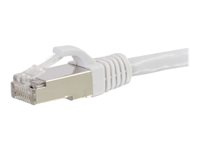 C2G Cat6a Booted Shielded (STP) Network Patch Cable - Patch-kabel - RJ-45 (hane) till RJ-45 (hane) - 1 m - STP - CAT 6a - formpressad, hakfri, tvinnad - vit 89935