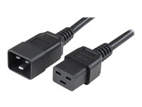 StarTech.com 3 m kraftig förlängningssladd, IEC 320 C19 till IEC 320 C20 svart förlängningssladd, 15 A 250 V, 14AWG, kraftig förlängare för strömkabel, IEC 320 C19 till IEC 320 C20 AC nätsladd - UL-listad - Strömkabel - IEC 60320 C20 till IEC 60320 C19 - AC 250 V - 3 m - svart PXTC19201410