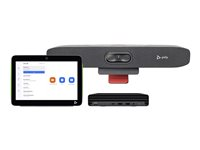 Poly Studio Small Room Bundle - För zoomningsrum - paket för videokonferens (HP Mini Conferencing PC, Poly Studio R30 video bar, Poly TC10 pekstyrenhet) - Zoomcertifierad, Certifierad för Microsoft-teams - sand 9C957AA