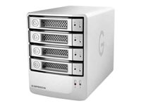 G-Tech G-SPEED Q - Hårddiskarray - 16 TB - 4 fack (SATA-300) - HDD 4 TB x 4 - FireWire 800, SATA 3Gb/s, USB 3.0 (extern) 0G02841