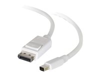 C2G 1m Mini DisplayPort to DisplayPort Adapter Cable 4K UHD - White - DisplayPort-kabel - Mini DisplayPort (hane) till DisplayPort (hane) - 1 m - vit 84297