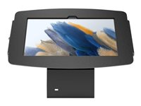 Compulocks Galaxy Tab A8 10.5" Space Enclosure Counter Stand or Wall Mount - Ställ - 45° visningsvinkel - för surfplatta - fast - låsbar - höggradig aluminium - svart - skärmstorlek: 10.5" - väggmonterbar, bänkskiva - för Samsung Galaxy Tab A8 (10.5 tum) 101B105GA8SB