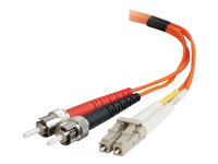 C2G Low-Smoke Zero-Halogen - Patch-kabel - LC multiläge (hane) till ST-läge (multi-mode) (hane) - 2 m - fiberoptisk - 62,5/125 mikron - orange 85272