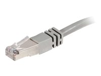 C2G Cat5e Booted Shielded (STP) Network Patch Cable - Patch-kabel - RJ-45 (hane) till RJ-45 (hane) - 5 m - STP - CAT 5e - formpressad - grå 83754