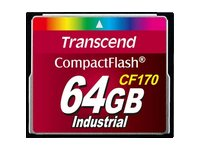 Transcend CF170 Industrial - Flash-minneskort - 64 GB - 170x - CompactFlash TS64GCF170