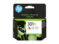 HP 301XL - 6 ml - Lång livslängd - färg (cyan, magenta, gul) - original - bläckpatron - för HP DeskJet 1000, 1010, 1050 AiO, 1050A AiO, 1510 AiO, 2000, 2050 AiO, 2050A AiO, 2510 AiO, 2540 AiO, 3000, 3050 AiO, 3050A eAiO, 3510 eAiO series, HP ENVY 4500 eAiO, 5530 eAiO series, HP OfficeJet 2620 AiO, 4630 eAiO series CH564EE#UUS