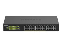 NETGEAR GS324P - Switch - ohanterad - 16 x 10/100/1000 (PoE+) + 8 x 10/100/1000 - rackmonterbar, skrivbordsmodell - PoE+ (190 W) GS324P-100EUS