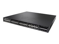 Cisco Catalyst 3650-48FS-S - Switch - L3 - Administrerad - 48 x 10/100/1000 (PoE+) + 4 x SFP - skrivbordsmodell, rackmonterbar - PoE+ (775 W) WS-C3650-48FS-S