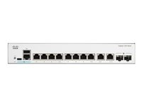 Cisco Catalyst 1200-8T-E-2G - Switch - gigabit ethernet - L3 - smart - 8 x 10/100/1000 + 2 x combo Gigabit SFP/RJ-45 - skrivbordsmodell, rackmonterbar C1200-8T-E-2G