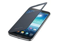 Samsung S View EF-CI920B - Vikbart fodral för mobiltelefon - svart - för Galaxy Mega (6.3 tum) EF-CI920BBEGWW