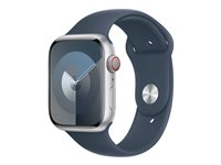 Apple - Band för smart klocka - 45 mm - M/L (passar handleder på 160 - 210 mm) - stormblå MT3R3ZM/A