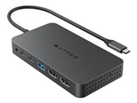 HyperDrive Next - Dockningsstation - för smartmobil, surfplatta, bärbar dator, laptop - USB-C / USB4 / Thunderbolt 3 / Thunderbolt 4 - 2 x HDMI - 1GbE HD7002GL