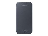 Samsung Flip Cover EF-FI950B - Fodral för mobiltelefon - svart - för Galaxy S4 EF-FI950BBEGWW