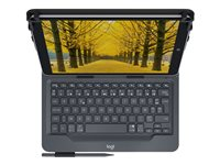 Logitech Universal - Tangentbord och foliefodral - trådlös - Bluetooth 3.0 - AZERTY - fransk 920-008338
