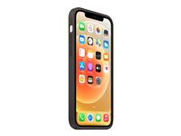 Apple - Baksidesskydd för mobiltelefon - med MagSafe - silikon - svart - för iPhone 12, 12 Pro MHL73ZM/A