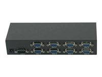 C2G 8-Port UXGA Monitor Splitter/Extender (Male Input) - Linjedelare för video - skrivbordsmodell 89014