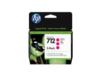 HP 712 - 3-pack - 29 ml - magenta - original - DesignJet - bläckpatron - för DesignJet Studio, T210, T230, T250, T630, T650 3ED78A