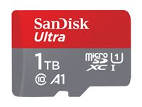 SanDisk Ultra - Flash-minneskort (microSDXC till SD-adapter inkluderad) - 1 TB - A1 / UHS-I U1 / Class10 - mikroSDXC UHS-I SDSQUA4-1T00-GN6MA