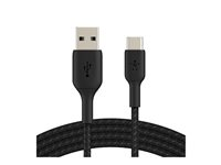 Belkin BoostCharge - USB-kabel - 24 pin USB-C (hane) till USB (hane) - 3 m - svart CAB002BT3MBK