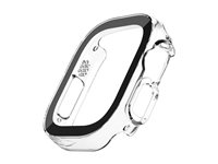 Belkin SCREENFORCE TemperedCurve - Stötsskydd för smartwatch - 2-i-1 - polykarbonat, tempererat glas (9H) - klar - för Apple Watch Ultra, Ultra 2 OWA001ZZCL