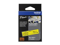 Brother FLe-6511 - Svart på gult - 21 x 45 mm 72 etikett (er) (1 rulle/rullar x 72 matrisskurna etiketter - för P/N: PTP900C FLE6511