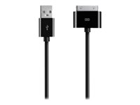 Belkin - Laddnings-/datakabel - Apple Dock hane till USB hane - 3 m - svart - för Apple iPad/iPhone/iPod F2CU005BT3MBK