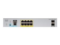 Cisco Catalyst 2960CX-8PC-L - Switch - Administrerad - 8 x 10/100/1000 (PoE+) + 2 x SFP + 2 x 10/100/1000 - skrivbordsmodell, rackmonterbar, DIN-skenmonterbar, väggmonterbar - PoE+ (124 W) WS-C2960CX-8PC-L