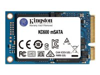 Kingston KC600 - SSD - krypterat - 512 GB - inbyggd - mSATA - SATA 6Gb/s - 256 bitars AES - TCG Opal Encryption, Self-Encrypting Drive (SED) SKC600MS/512G