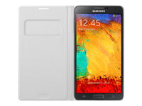 Samsung Flip Wallet EF-WN900B - Vikbart fodral för mobiltelefon - classic white - för Galaxy Note 3 EF-WN900BWEGWW