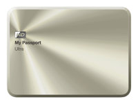 WD My Passport Ultra WDBTYH0010BCG - Anniversary Edition - hårddisk - krypterat - 1 TB - extern (portabel) - USB 3.0 - guld WDBTYH0010BCG-EESN