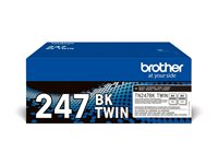 Brother TN247BK TWIN - 2-pack - Lång livslängd - svart - original - tonerkassett - för Brother DCP-L3510, L3517, L3550, HL-L3270, L3290, MFC-L3710, L3730, L3750, L3770 TN247BKTWIN