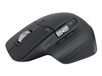 Logitech Master Series MX Master 3S - Mus - ergonomisk - optisk - 7 knappar - trådlös - 2.4 GHz, Bluetooth - Logitech Logi Bolt USB-mottagare - grafit 910-006559