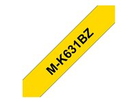 Brother M-K631BZ - Svart på gult - Rulle (0,9 cm x 8 m) 1 kassett(er) ej laminerat band - för P-Touch PT-55, PT-65, PT-75, PT-85, PT-90, PT-BB4 MK631BZ