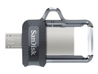 SanDisk Ultra Dual M3.0 - USB flash-enhet - 16 GB - USB 3.0 / micro USB SDDD3-016G-G46