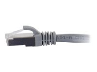 C2G Cat6a Booted Shielded (STP) Network Patch Cable - Patch-kabel - RJ-45 (hane) till RJ-45 (hane) - 30 m - STP - CAT 6a - formpressad, hakfri, tvinnad - grå 89925