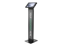 Compulocks Galaxy Tab A9+ 11", Swell Enclosure Brandable Floor Stand - Hölje - för surfplatta - märkningsbar - låsbar - metall, polypropylen - svart - golvstående - för Samsung Galaxy Tab A9+ 140B11GSWL9B