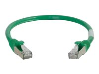 C2G Cat5e Booted Shielded (STP) Network Patch Cable - Patch-kabel - RJ-45 (hane) till RJ-45 (hane) - 3 m - STP - CAT 5e - formpressad - grön 83832