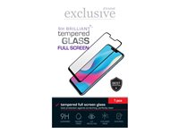 Insmat Exclusive - Skärmskydd för mobiltelefon - helskärm, skinande - 2.5D - glas - ramfärg svart - för Samsung Galaxy A15, A15 5G 861-1525